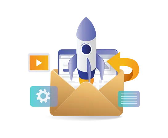 Email Marketing  Illustration