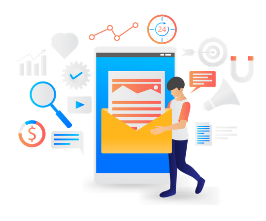 Email marketing  Illustration