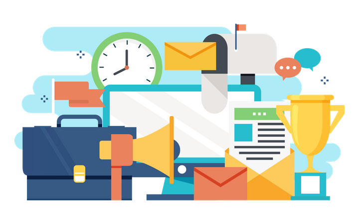 Email marketing  Illustration