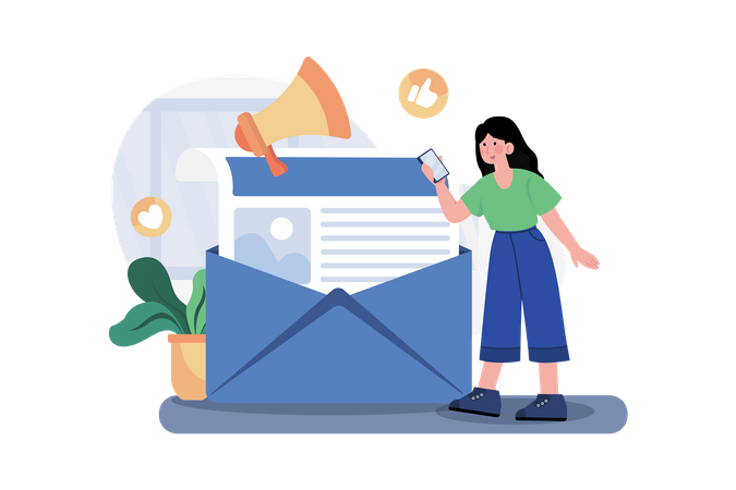 Email Marketing  Illustration