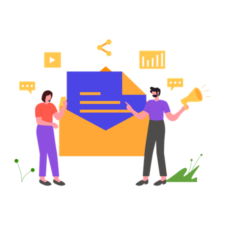 Email Marketing  Illustration
