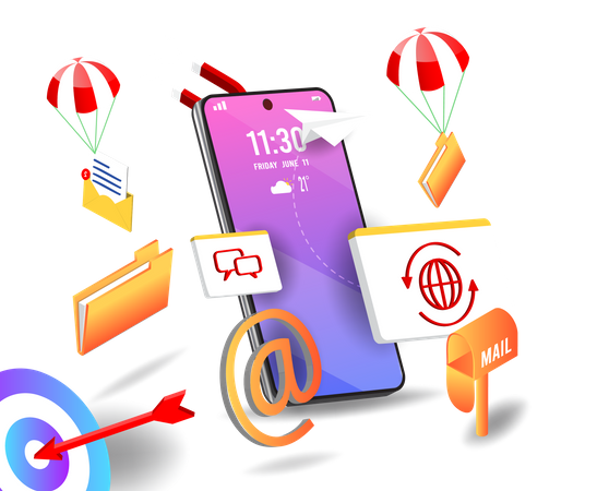 Email Marketing  Illustration