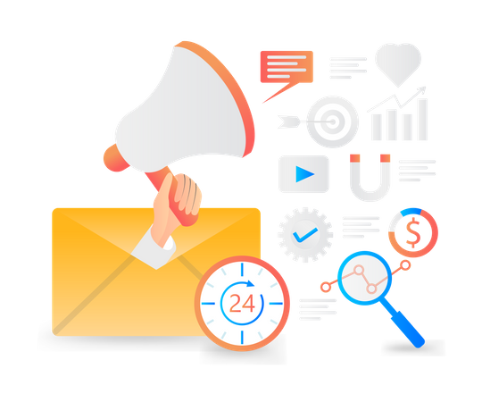 Email marketing  Illustration