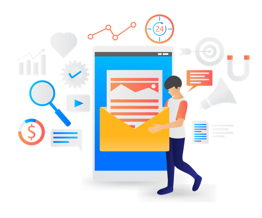 Email marketing  Illustration