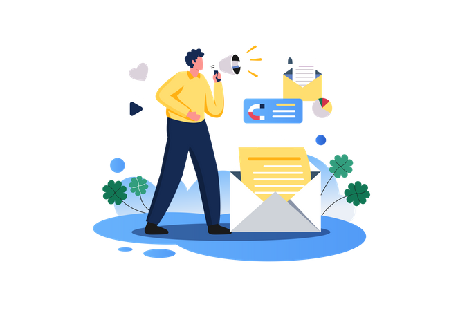 Email Marketing  Illustration