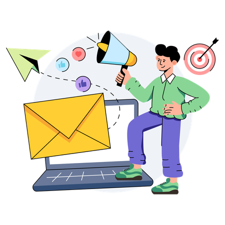 Email Marketing  Illustration