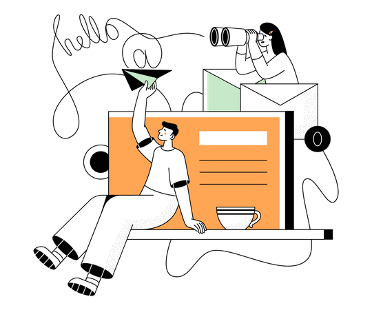 Email marketing - modern flat design style illustration Illustration