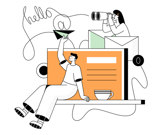 Email marketing - modern flat design style illustration  Illustration