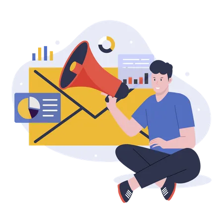 Email Marketing Strategy  Illustration