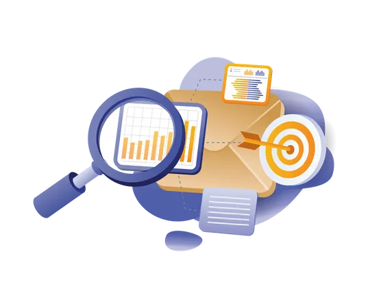 Email marketing strategy analysis Illustration