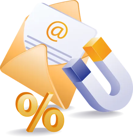 Email marketing strategy becomes a magnet for many clients  Illustration