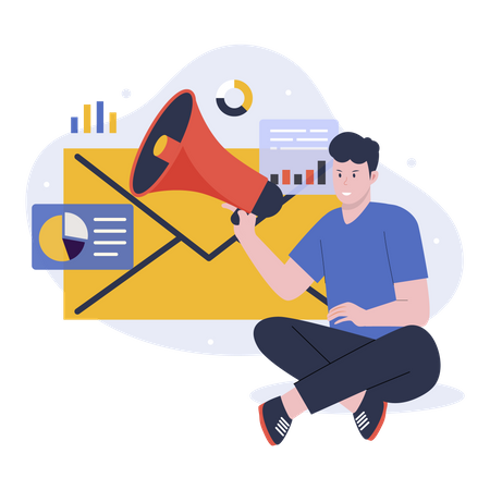 Email Marketing Strategy  Illustration