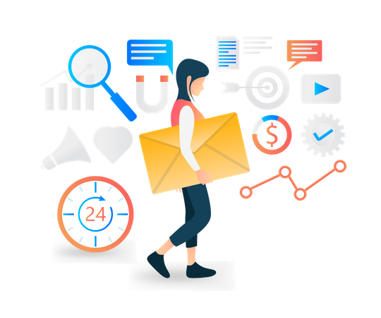 Email marketing strategy  Illustration