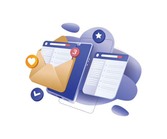 Email marketing technology strategy  Illustration
