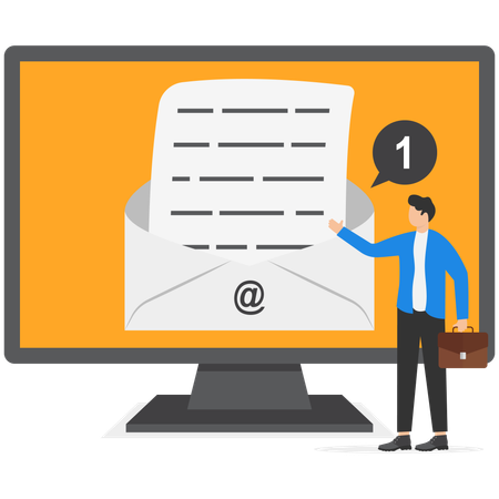 Email Notification  Illustration