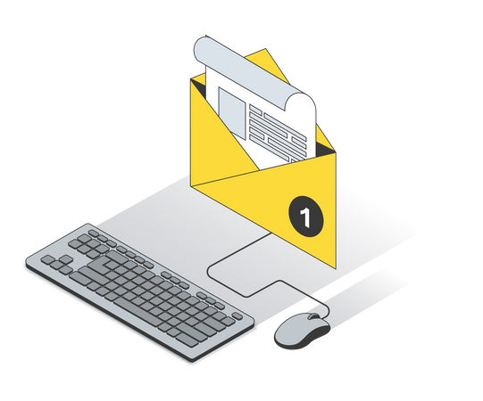 Email notification  Illustration