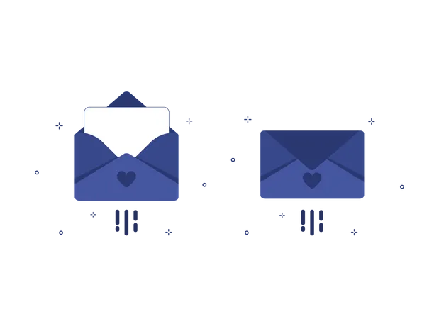 Email or letters Illustration