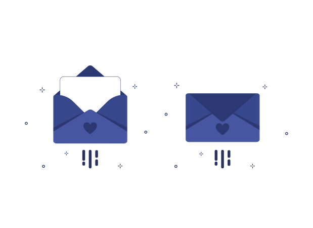 Email or letters  Illustration