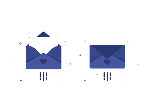 Email or letters  Illustration