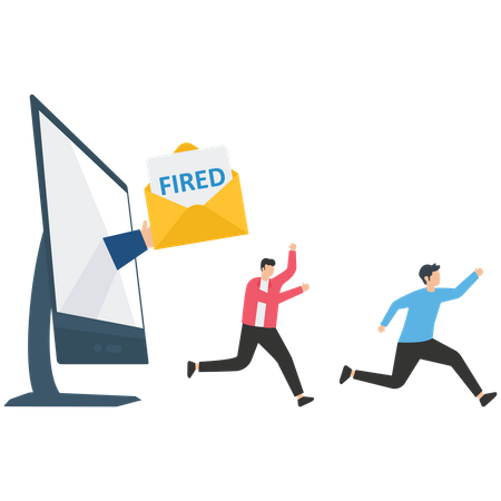 Email overload too many junk mails that reduce efficiency and productivity in work  Illustration