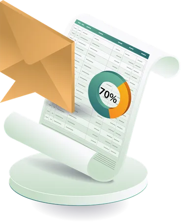 Email performance saves data  Illustration