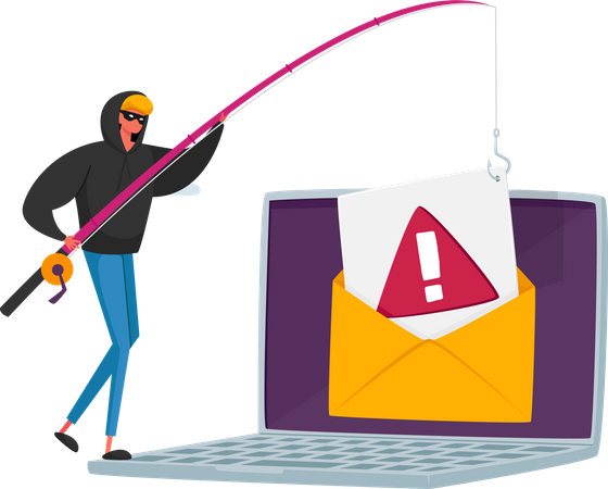 Email phishing Illustration