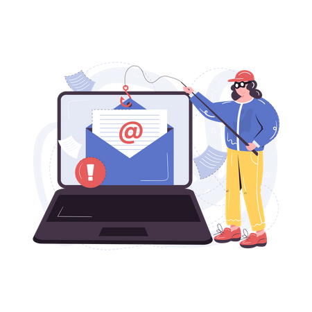 Email Phishing Attack Illustration