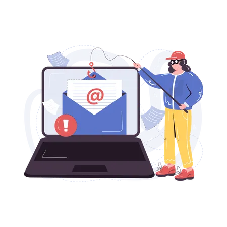Email Phishing Attack  Illustration