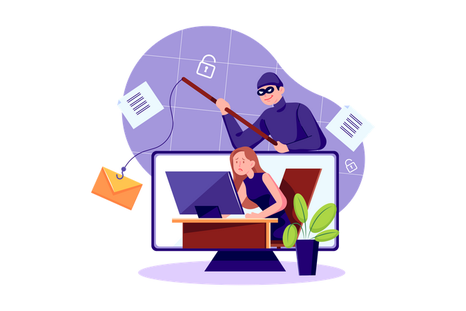 Email Phishing Attack  Illustration