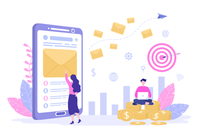 Email Promotion  Illustration