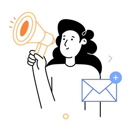 Email Promotion  Illustration