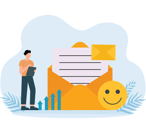 Email Satisfaction  Illustration