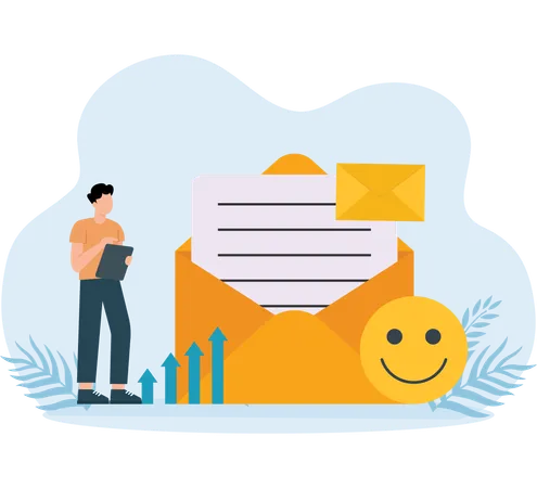 Email Satisfaction  Illustration