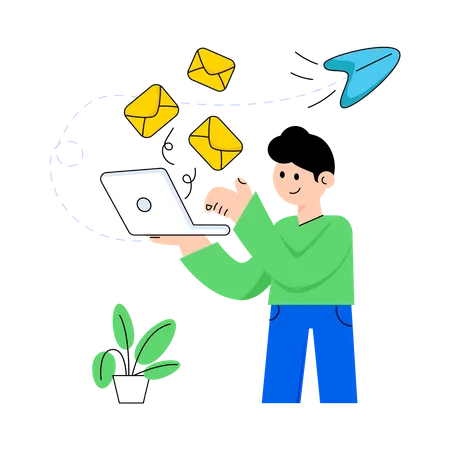 Email Sending  Illustration