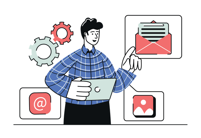 Email service  Illustration