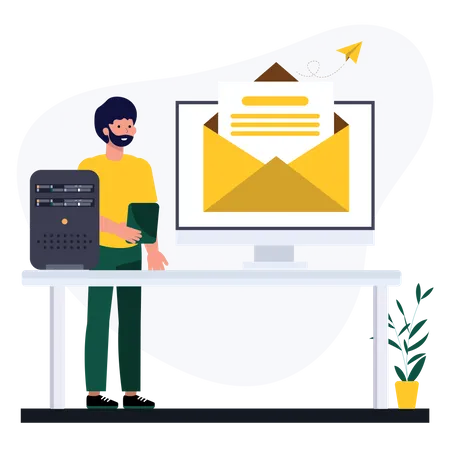 Email service  Illustration