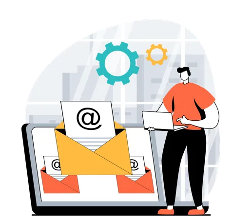 Email Service  Illustration