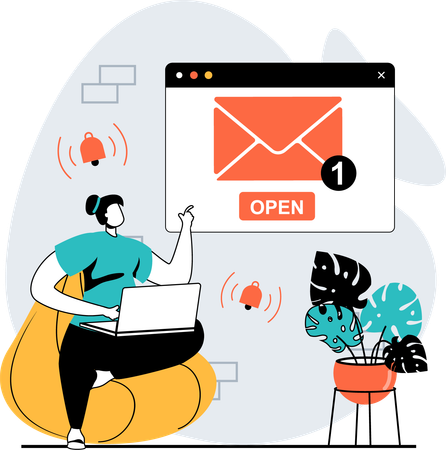 Email service  Illustration