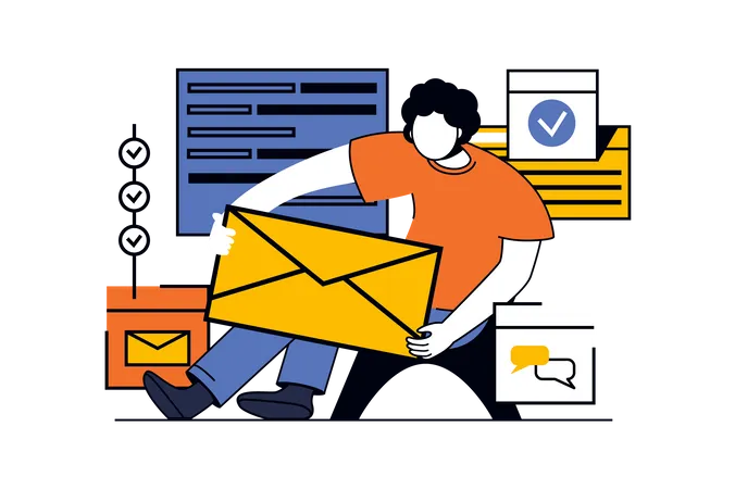 Email service  Illustration