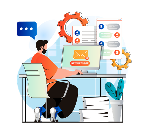Email service  Illustration