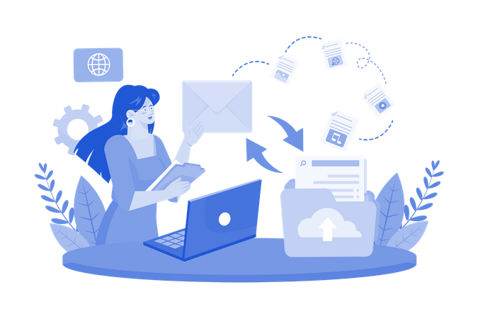 Email service providers offer large storage capacity  Illustration