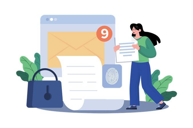 Email service providers offer secure and reliable messaging solutions  Illustration