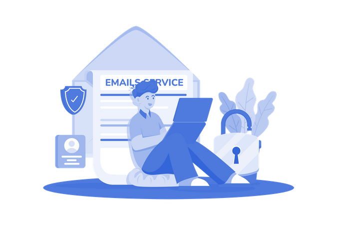 Email service providers offer secure messaging  Illustration