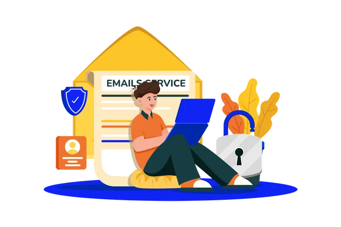 Email service providers offer secure messaging solutions  Illustration
