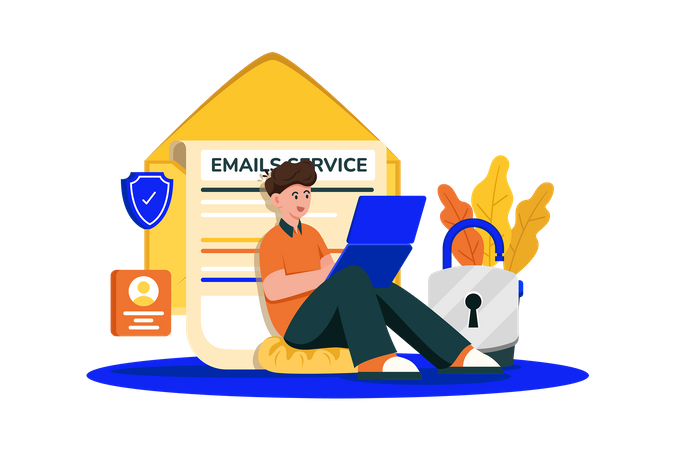 Email service providers offer secure messaging solutions  Illustration