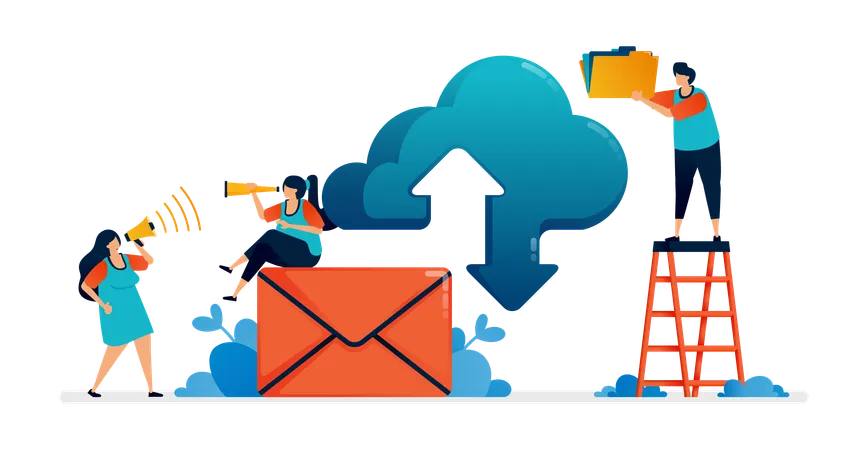 Email Services  Illustration