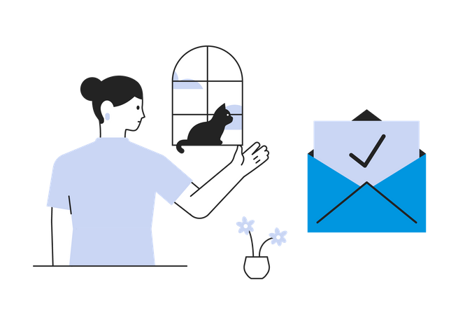 Succès de l'e-mail  Illustration