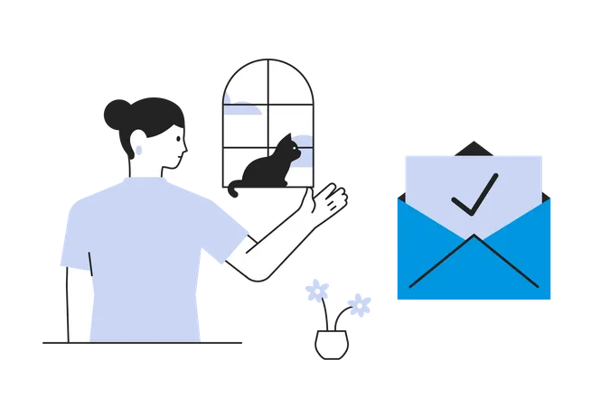 Succès de l'e-mail  Illustration