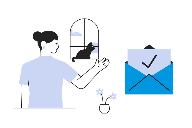 Email Success  Illustration