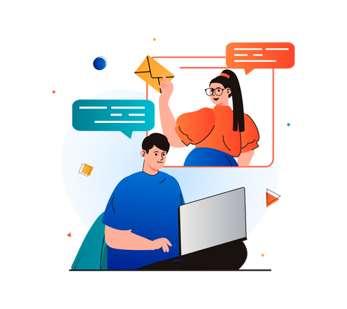 Email support Illustration